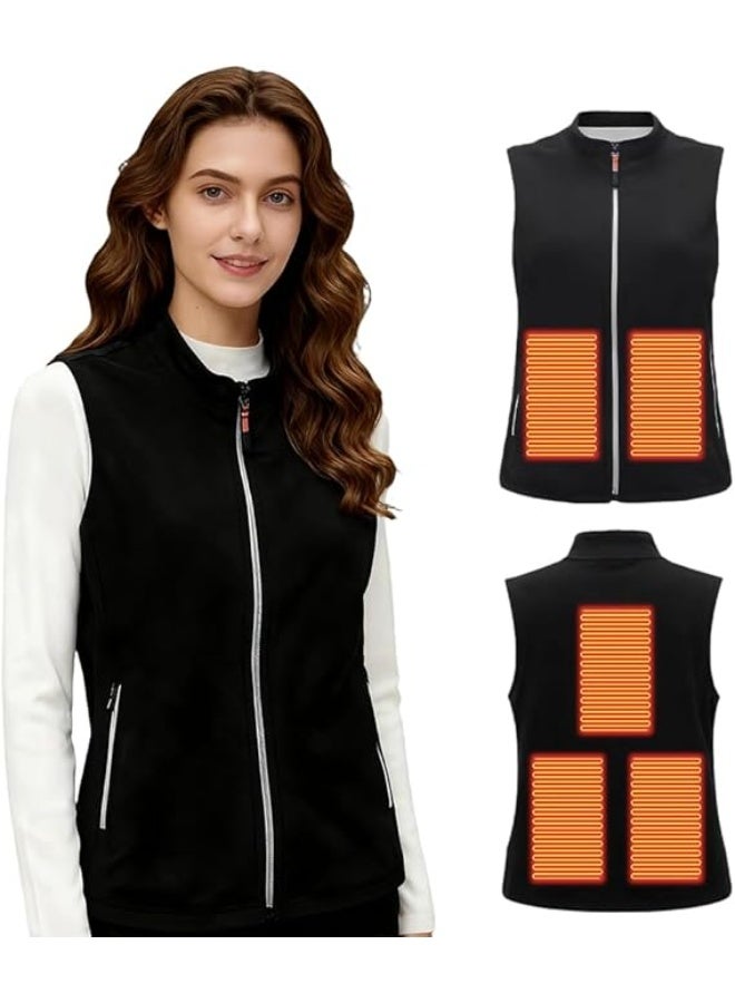 Women's Smart Electric Heated Vest - 5 Targeted Heating Zones with One-Touch Control - Washable Slim-Fit Heated Jacket with Stand Collar for Motorcycle, Fishing & Skiing (Battery Not Included) - Image 1